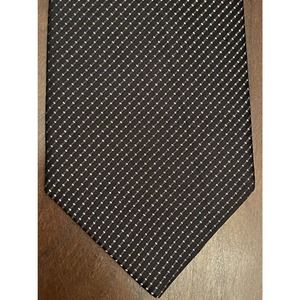 Merona Black 97% Silk 3% Metallic Men’s Neck Tie Made In China